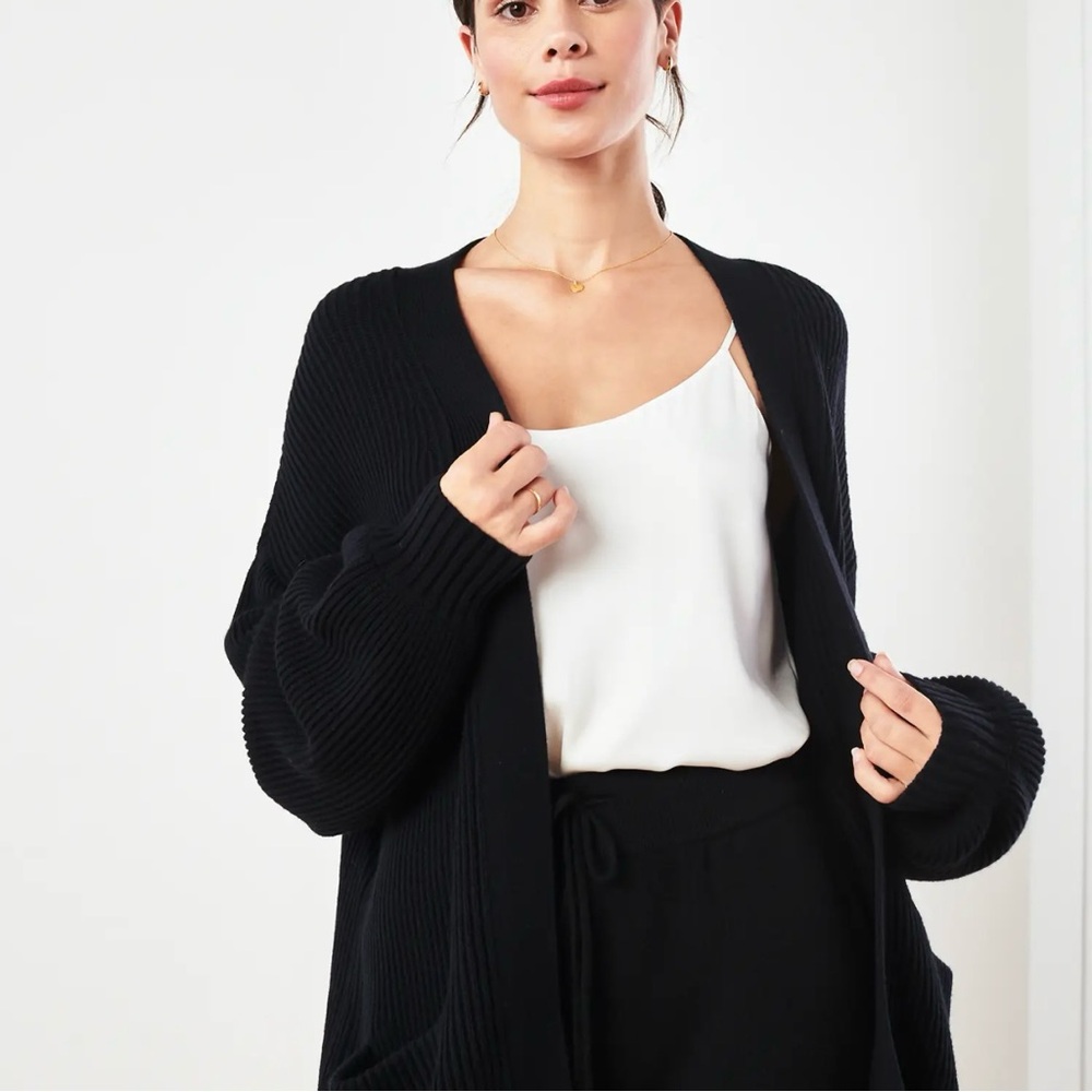 Women's Black Cardigan Sweater
